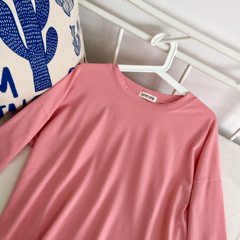 2017 Autumn New South Korean ulzzang BF wind micro loose Harajuku trumpet sleeve T-shirt long sleeve T-shirt of female students F (high-quality cotton version) Pink