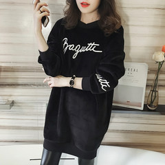 Fat XL Womens MM200 cashmere sweater Jin fat plus winter loose in the long thin velvet T-shirt Details about baby 995 black