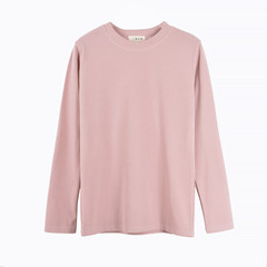 In the autumn of 2017 new color simple ride slim long sleeve shirt shirt shirt all-match Korean female students F Pink
