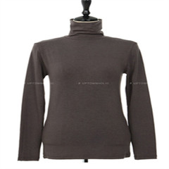 2017 Korean winter all-match cotton turtleneck long sleeve shirt dress color slim slim Turtleneck Shirt woman S Iron grey