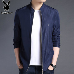 Playboy 2017 spring and autumn jacket jacket, middle aged men's casual men's jacket, sports shirt, Dad's outfit 170/M Qing Qing 802