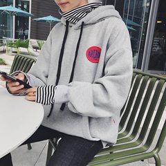 Men's Hooded Sweater autumn winter wind BF trend of Korean student couples sport coat loose clothing autumn M gray