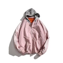 2017 new cap BF jackets, ulzzang jackets, men and women pink couples, loose tide baseball clothes 3XL [color] with cotton