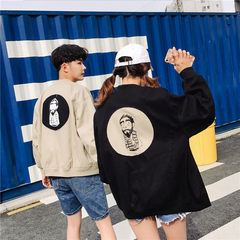 Fall jacket, baseball and wear for men and women, Korean fashion, men's coats, teenage students, s tops S Khaki head ring