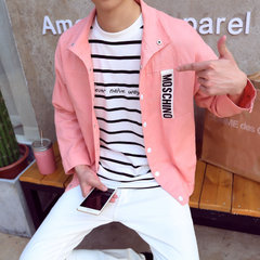 Fall jacket, baseball and wear for men and women, Korean fashion, men's coats, teenage students, s tops S Pink