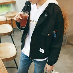 Fall jacket, baseball and wear for men and women, Korean fashion, men's coats, teenage students, s tops S 702 black