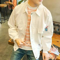 Fall jacket, baseball and wear for men and women, Korean fashion, men's coats, teenage students, s tops S 702 white