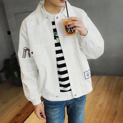 Fall jacket, baseball and wear for men and women, Korean fashion, men's coats, teenage students, s tops S 701 white