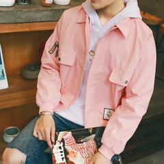 Fall jacket, baseball and wear for men and women, Korean fashion, men's coats, teenage students, s tops S 701 Pink