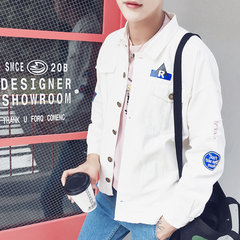 Fall jacket, baseball and wear for men and women, Korean fashion, men's coats, teenage students, s tops S R letter white