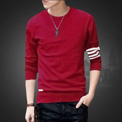 Special offer every day in spring and autumn autumn men long sleeved sweater sweater dress trend bottoming sweaters autumn clothes T-shirt 3XL 1610 red