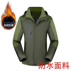 The man in charge of long cotton padded male with cashmere thickened outdoor cotton padded jacket size in winter 3XL In the green frame