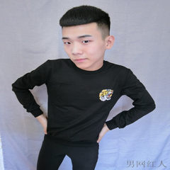 Social spiritual guy T-SHIRT - long sleeved Reds Li Yaoyang with slim Korean tiger head sweater tide 3XL Tiger black