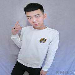 Social spiritual guy T-SHIRT - long sleeved Reds Li Yaoyang with slim Korean tiger head sweater tide 3XL Tiger white