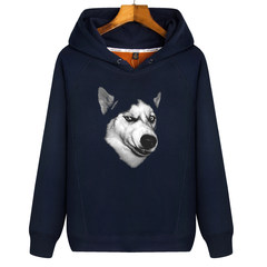 Special offer every day in autumn and winter plus velvet sleeve head Hoodie Hoody male youth leisure Korean students slim coat 3XL (husky) Navy