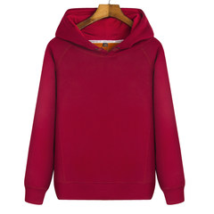 Special offer every day in autumn and winter plus velvet sleeve head Hoodie Hoody male youth leisure Korean students slim coat 3XL Pure red wine