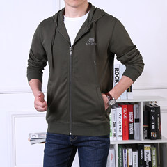 The young men's casual battlefield Jeep fall loose with cashmere sweater hoodies jacket 3XL 512 military colors