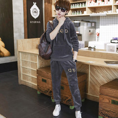 Leisure sports men Korean young students winter sweater thickening two piece jinsirong man suit jacket 3XL 62 [thin].