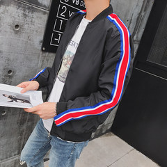 Male students and Korean baseball uniform jacket tide Quan Zhilong with loose BF fall all-match Harajuku in advance M black
