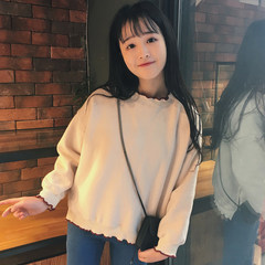 Autumn Korean ulzzang soft sister BF cashmere sweater Harajuku wind plus short female student chic jackets in autumn F Black limit buying