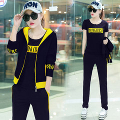 Spring and autumn Couture three sets of leisure students slim slim Hoodie 2017 new fashion XXXL recommends 125-135 Jin 526 BOLN three piece set