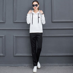 Large size women fat mm fashion Couture 2017 new Korean thin sweater in spring and autumn, two sets of the tide XL (120-135 Jin) white