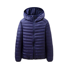 A new autumn and winter light jacket collar men size ultra slim slim portable youth jacket 3XL Even the blue hat