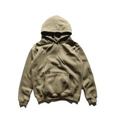 Shawn Yue winter with a thickened plus cashmere sweater hoodie coat loose brand Mens Hoodie. 3XL Muddy green