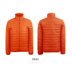 The new lightweight jacket collar men size short slim super light leisure coat winter season clearance 3XL Orange