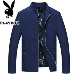 Men's coats in the autumn of 2017 new spring coat all-match mens jacket slim handsome Korean baseball uniform 3XL [1701] on the blue collar