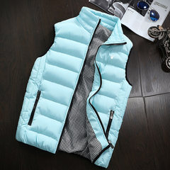Special offer every day gilet winter down jacket cotton vest vest Korean cultivating new spring tide 3XL Color blue