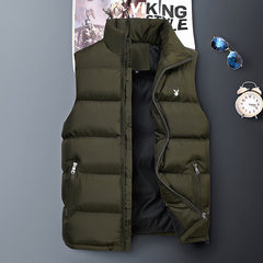 Special offer every day gilet winter down jacket cotton vest vest Korean cultivating new spring tide 3XL Army green