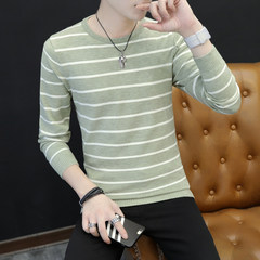 Men's sweater T-shirt 2017 men's knitted sweater embroidered in autumn and winter Chinese wind down the line. 3XL Light green