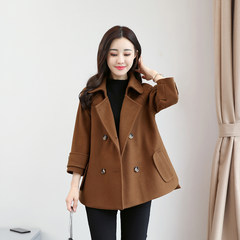 A little wool coat female girl caramel color in autumn and winter coat short short fall fashion S Caramel color