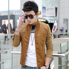 Spring and autumn with men's COATS JACKET youth baseball uniform trend of Korean boys leisure dress gown M 750 Khaki
