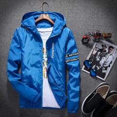 2017 new autumn coat men's spring and autumn Korean men's thickening jacket, junior high school students' sports men's wear tide 3XL Sky blue