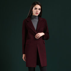 Two girls long cashmere coat 2017 new high-end handmade Korean winter season coat clearance M/160 [suggest 110 pounds to wear] [Martha purple pre-sale] seven days after delivery