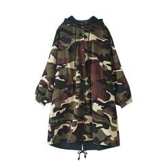 2017 in autumn and winter, the new pattern of Korean women's wear is in both sides S Camouflage double faces