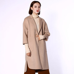 Double cashmere coat girls long Irina international new winter coat 5536 Korean wool double Nigeria S Ivory color