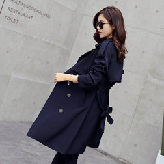 Every day special edition of the Korean version of the spring and autumn season, the British style, slim fashion temperament, solid color windbreaker coat woman Notice; two styles look at the picture carefully 991 Tibetan Navy colors