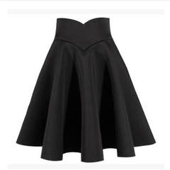 Black skirt size skirt female winter anti swing skirt waist A A-line dress pleated skirt Tutu 3XL black