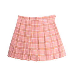 2017 new skirt skirt skirt lattice anti A word waist wind autumn female college tennis skirt 3XL Peel powder