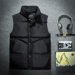 Male youth Winter vest down cotton vest vest and a couple of thickening trend all-match Kanjian jacket. 4XL ZH5833 black
