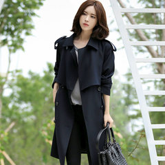 Girls coat Long Korean spring 2017 new M large size thin loose Korean Short autumn jacket XXS (presale) Tibet Navy
