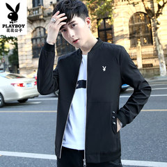 Every day special price Playboy VIP autumn and winter men's coat plus thickening young Korean version of slim jacket 3XL Black (Autumn)