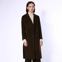Girls long cashmere coat Irina international 2017 new winter wool coat, 5385 double. S Moss