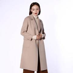 Girls long cashmere coat Irina international 2017 new winter wool coat, 5385 double. S Ivory color