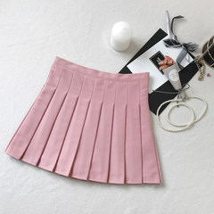 Autumn and winter students anti soft sister high waisted skirt skirt dress a woman ulzzang skirts pleated skirt L Pink