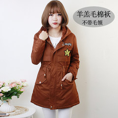 [] every day special offer long windbreaker, Korean version of the new student loose hooded windbreaker long sleeved coat color 3XL Caramel color