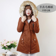 [] every day special offer long windbreaker, Korean version of the new student loose hooded windbreaker long sleeved coat color 3XL Caramel color (label No. 11)